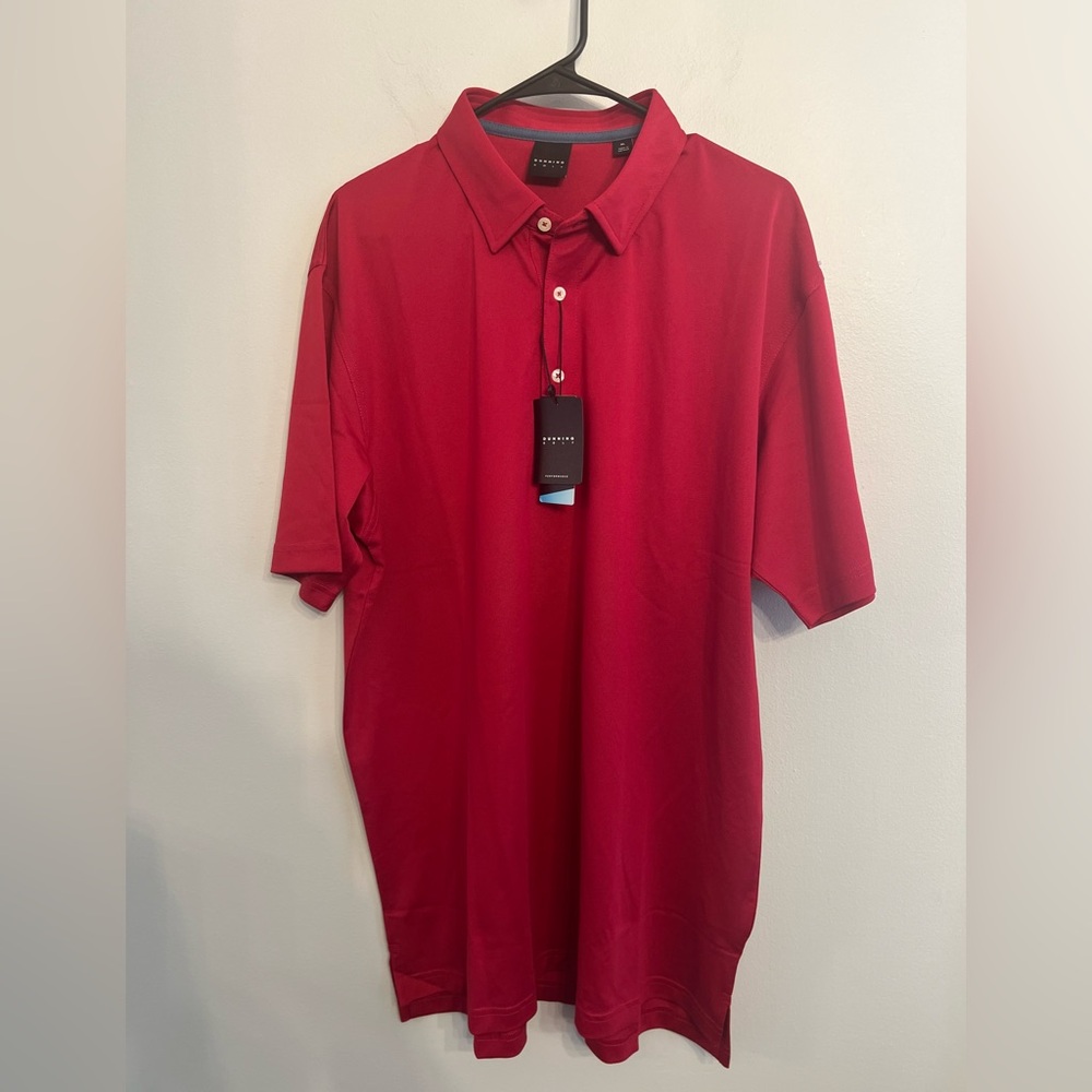 Dunning‎ Golf Performance Polo Size XL Poppy  NWT